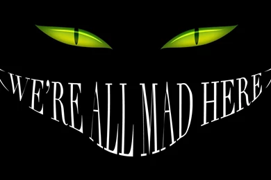 Alice In Wonderland Smile Cheshire Cat Black Mad Eyes Dark ...