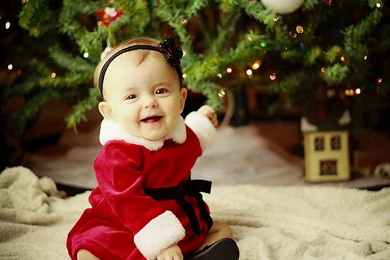 Baby girl happy Christmas wallpaper.jpg