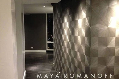 Maya Romanoff's Ajiro Sunburst Wood Veneer Wall Covering ...