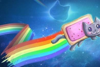 Nyan cat dual screen wallpaper 1600x900.jpg