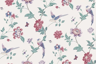 Elveden Cranberry Floral Wallpapers At Laura Ashley