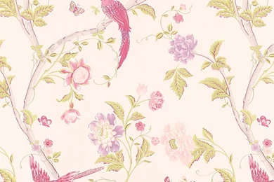 Summer Palace Cerise Floral Wallpapers At Laura Ashley