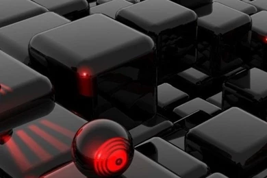 Sphere On Dark Cubes Mobile Wallpapers 3673