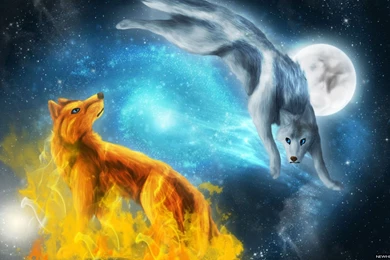 Fire And Ice Wolves HD Wallpapers Free New HD Wallpapers