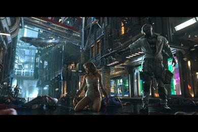 Cyberpunk 2077 Android Vs SWAT Wallpapers   DigitalArt.io