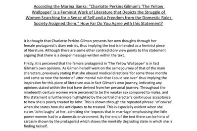 Literary Analysis Essay The Yellow Wallpapers