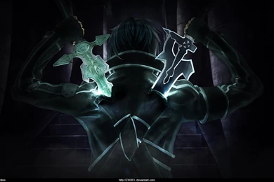 Sword Art Online   Kirito Dual Blades [Wallpaper] By Z4RIEL On ...