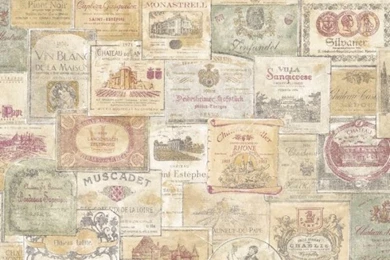 G56173 Wine Labels Vintage French Wallpapers