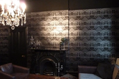 French Inspired Lounge Room With Contemporary Black And Silver ...