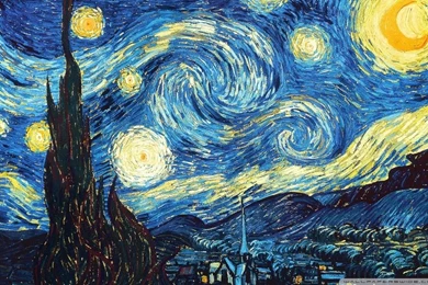 The Starry Night HD Desktop Wallpapers : Widescreen : High ...