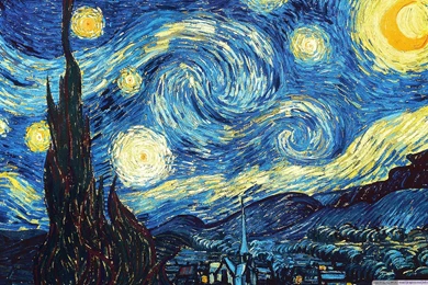 The Starry Night HD 16:9 16:10 Desktop Wallpaper: Widescreen ...
