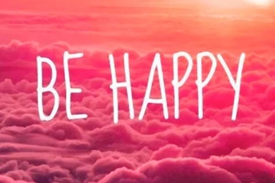 Be Happy Puffy Clouds iPhone 6 Wallpapers Download