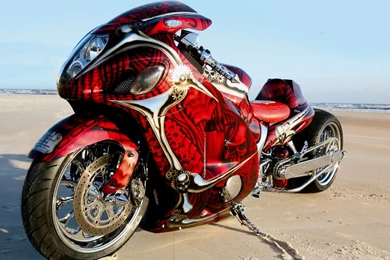 Customized Red Suzuki Hayabusa 4K Wallpapers