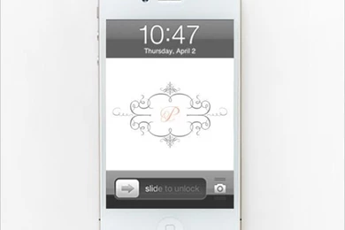 Fancy Custom Monogram Phone Wallpapers   The Wedding Chicks