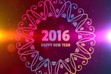 2016 Happy New Year Backgrounds With Ornament Vector