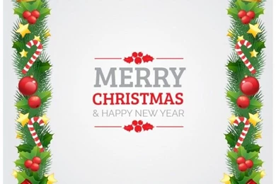 Merry Christmas And Happy New Year Backgrounds Vector