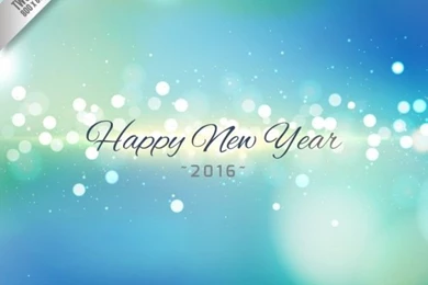 Happy New Year 2016 Blue Backgrounds Vector