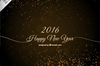 Happy New Year Backgrounds With Golden Sparkles Vector