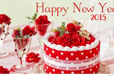 Happy new year 2015 cake wallpaper hd