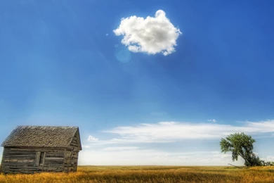 Blue Sky And Hut Wallpapers   HD Wallpapers