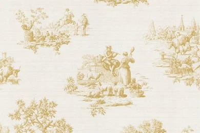 Brewster Cream Vintage Toile Wallpapers   15464461   Overstock ...
