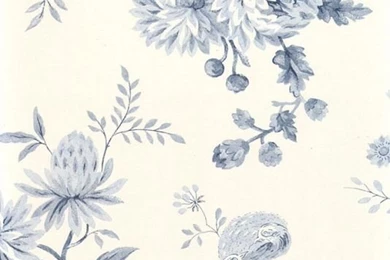 Blue Toile Wallcovering