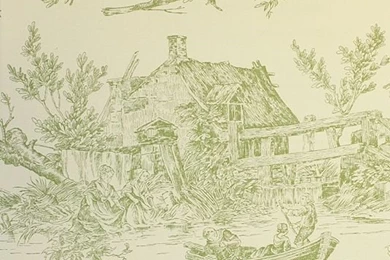 Green Toile De Jouy Wallpapers