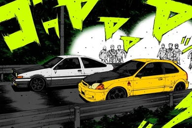 DeviantArt: More Like Toyota Ae86 Vs Toyota MR S   Initial D By ZA 7