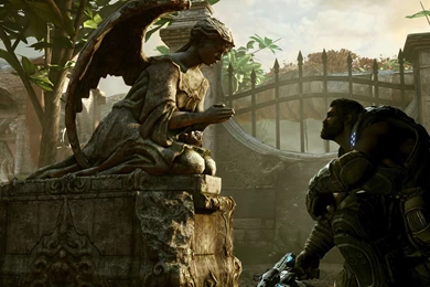 Gears Of War Men Angels Game Sci fi Warrior Angel Wallpapers ...