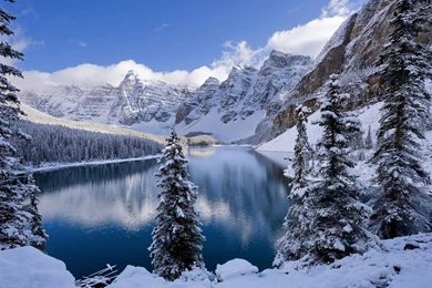 Nature, Winter, Snow, Moraine Lake Wallpapers HD