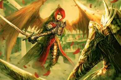 Fantasy Art Artwork Women Woman Female Girl Girls Warrior Angel ...
