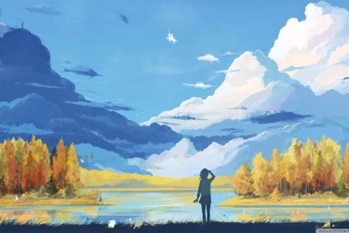 Fall Scenery Painting HD Desktop Wallpapers : High Definition ...