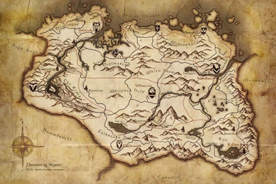 Maps The Elder Scrolls V Skyrim Skyrim Map Wallpapers