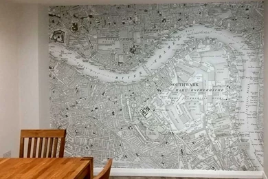 Custom Printed Ordnance Survey Wallpapers Maps