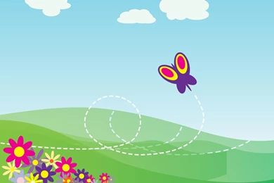 Cartoon Butterfly And Flowers Backgrounds   Flowers, Nature   PPT ...