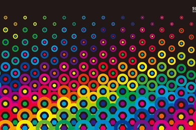 Colorful Retro Circles Wallpapers   Vector Wallpapers