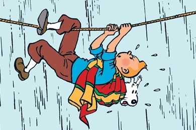 Climbing Tintin Waterfalls Ropes Snowy