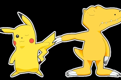 DeviantArt: More Like Pikachu E Agumon By Walanci