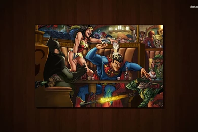 Superheroes In A Bar Wallpapers   Comic Wallpapers