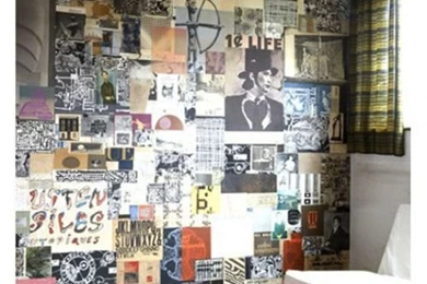 DIY Poster Wallpaper... Like This Idea For One Wall In A Room ...