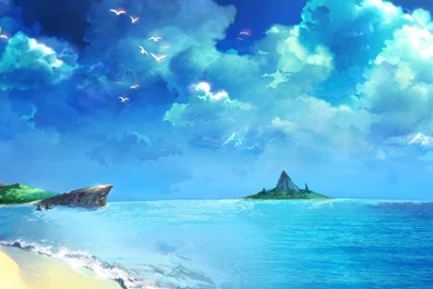 Gallery For   Anime Ocean Backgrounds