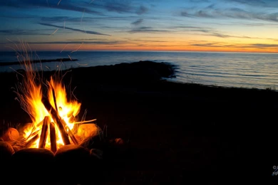 Fire On The Beach, Night, 1920x1080 HD Wallpapers And FREE Stock Photo