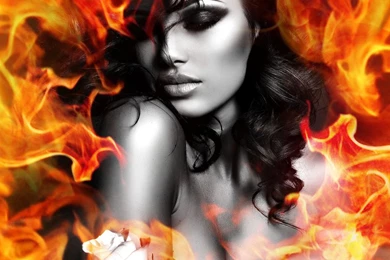 Frame Your Photo With Fire Flames. Make It Burning And Hot.