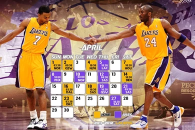LA Lakers Schedule April 2012 Wallpapers