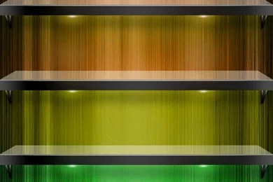 Rainbow Shelf iPhone 5 Wallpapers (640x1136)