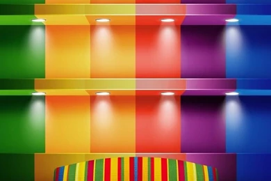 Colorful Shelves iPhone 5 Wallpapers (640x1136)