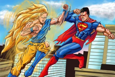 Goku Vs Superman By Amenoosa On DeviantArt