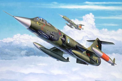 Wallpapers Airplane Painting Art F 104 G Starfighter Aviation ...