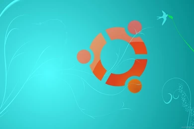 Download 1600x900 Ubuntu Logo On Cyan Wallpapers