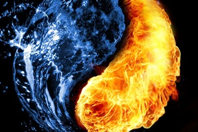 Water Vs Fire iPad 1 & 2 Wallpapers